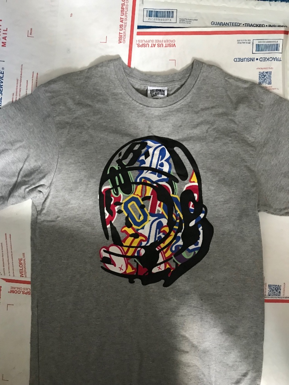 Men’s Rare Billionaire Boys Club Helmet T-Shirt Grey Size Small